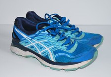 Asics GT-2000 v5 Running Shoes UK 8.5  Diva Blue White Aqua Trainers Park Run