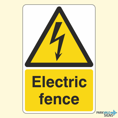 Electric fence warning sign - electric,