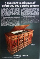 GE Model G940 Stereo Radiogram 1971 Advert Print - Small Original Ad to Frame