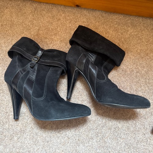 Faith black suede ankle boots - ankle,