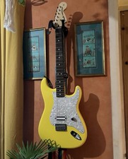 Tom DeLonge Graffiti Yellow Fender Stratocaster