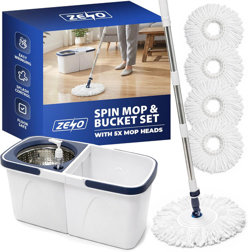 Spin mop and bucket set - mop,