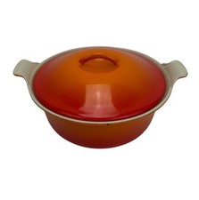 Le Creuset Cast Iron Volcanic Orange 22cm Oval Casserole Dish And Lid