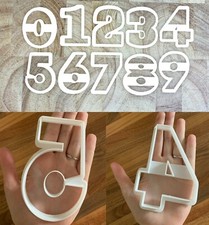 Number Cookie Cutters 4.5" THICK Large Biscuit Fondant 0-9 Birthday Anniversary 