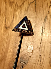 Vintage Dutch Stick Pin Badge - Road traffic sign  'Safe Traffic' - 1960's