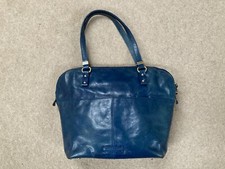 BAILEY & QUINN BLUE LEATHER TOP HANDLE HANDBAG HOBO BAG ZZ