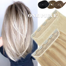 Real Remy Weft Clip In ONE PIECE Hair Extensions 100% Human Hair Thick Full Head