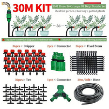 30M Automatic Drip Irrigation System Garden Kit Self Watering Plant Hose Kit