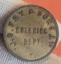 Rare J.S.Fry And Sons Bristol Halfpenny Token Coin Catering Department Keynsham