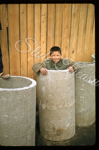 Korea boy concrete tube - boy,