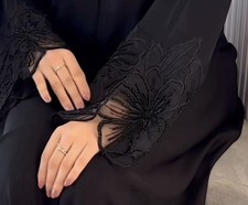 Beaded Fancy Lace Abaya