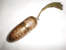 Needle Case Victorian Gold Gilt