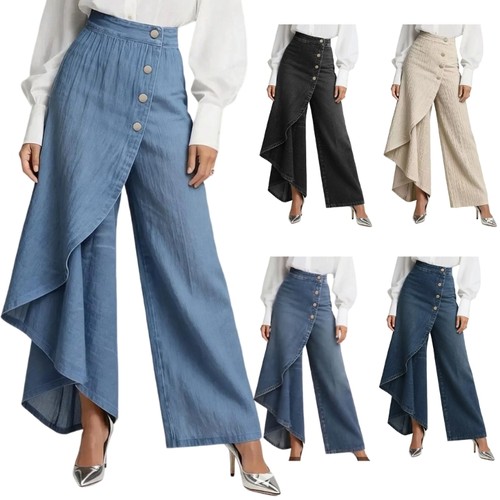 Women wide leg trousers with - s,