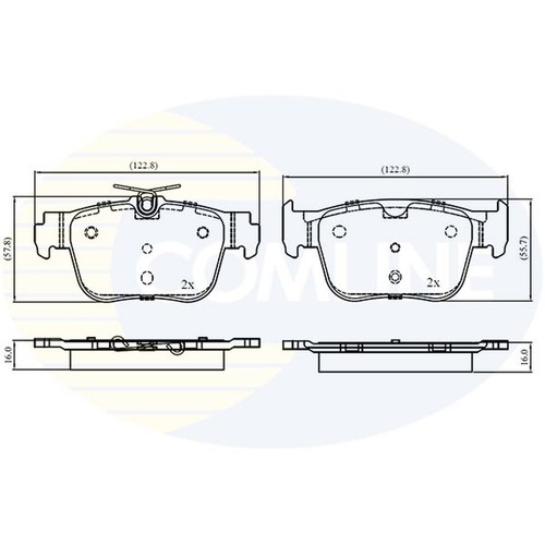Brake pads set for audi - brake, tt
