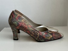Mezzo Leather multi coloured/ Silver Shoes Size 6.5