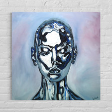 Silver Dreams Abstract Canvas