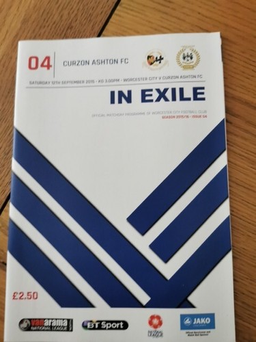 Worcester city curzon ashton - v,