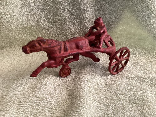 Vtg cast iron racing - cast, horse