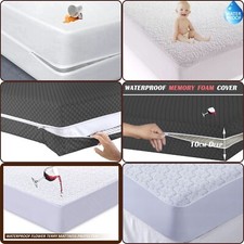 30cm Extra Deep Waterproof Terry Towel Mattress Protector Sheets & Zipped Covers