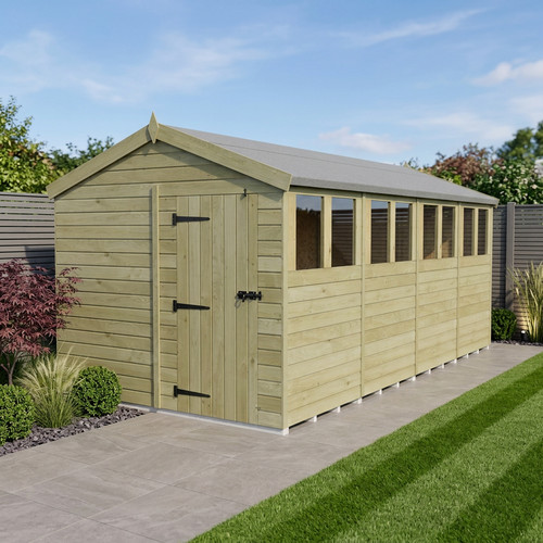 Apex shed single door - apex, (single