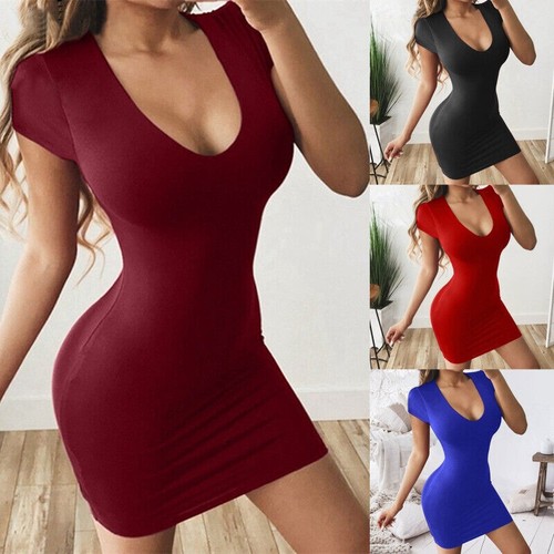 Women short sleeve bodycon - women,