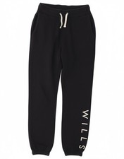 JACK WILLS Mens Graphic Tracksuit Trousers Joggers Small  Navy Blue Cotton DY69