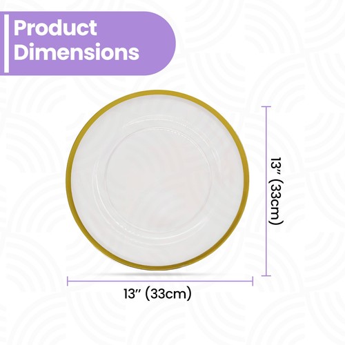 Glass charger plate gold - charger, |