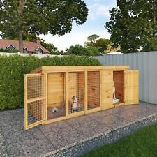 Waltons Wooden 10 x 4 Dog Kennel & Run Tongue & Groove Pets House 10yr Guarantee