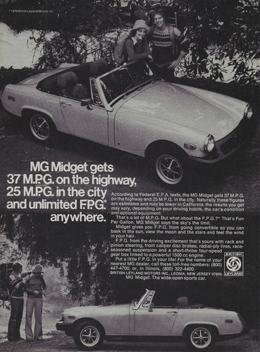 1976 midget convertible ad - midget,