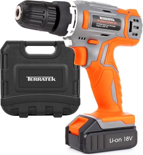 Terratek cordless drill driver - cordless,