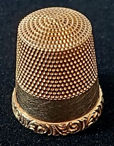 9ct gold thimble sewing - thimble,