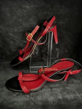 Chloe Beautiful Red Leather Sandals Size 40
