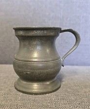 Vintage Antique Pewter Tankard