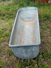 Galvanised  Zinc Metal Long  Bathtub Tub Planter Garden Design Flowers Trees XXL