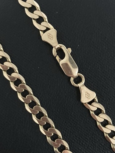 9ct gold curb - curb, heavy