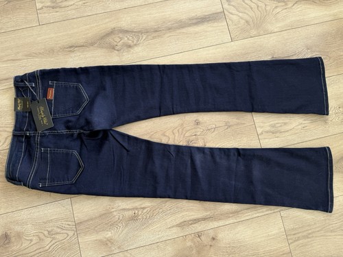 Navy blue denim flared jeans - navy,