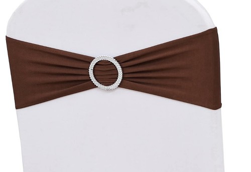 Brown wedding chair sash - brown,