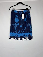 Ted Baker Skirt Uk10 Blue Floral Size 2/Medium RPR 130£ Brand New With Tags