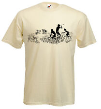 BANKSY SHOPPING TROLLEY HUNTERS T-SHIRT- Hunting Cavemen - Choice Of Colours