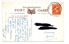 Picture postcard with STRATHAVEN LANARKSHIRE skeleton postmark (C85899)