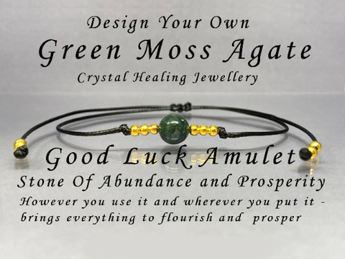 Green moss agate crystal - moss,