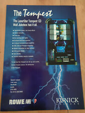 Rowe Ami Tempest Laserstar CD Wallbox Jukebox Sales Brochure / Flyer / Pamphlet