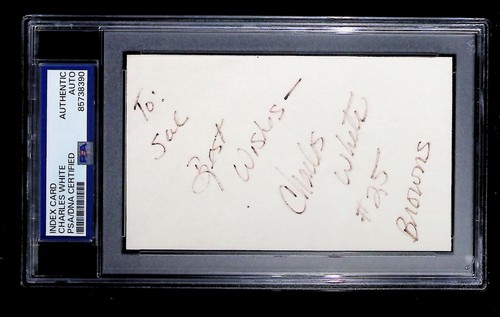 Charles white index card - -,