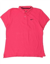 NIKE Mens Polo Shirt XL Pink