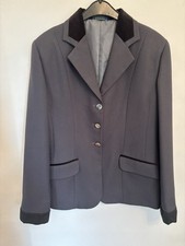TAGG Equestrian Show Jacket Charcoal With Black Trim Size 34”