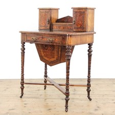 Antique Walnut ‘Bonheur De Jour’ Ladies Writing Desk  (M-6147)