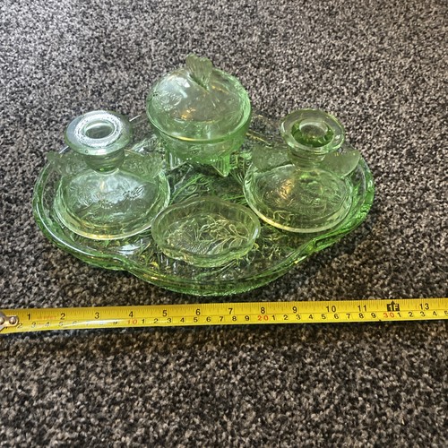 Vintage art deco frosted green - vintage,