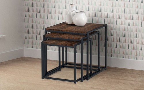 Walnut effect black metal - walnut,