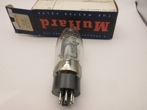 El38 mullard valve black base - black,