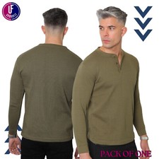 Mens Henley Long Sleeve
